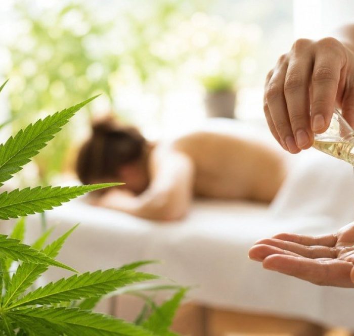Copertina olio cbd massaggi