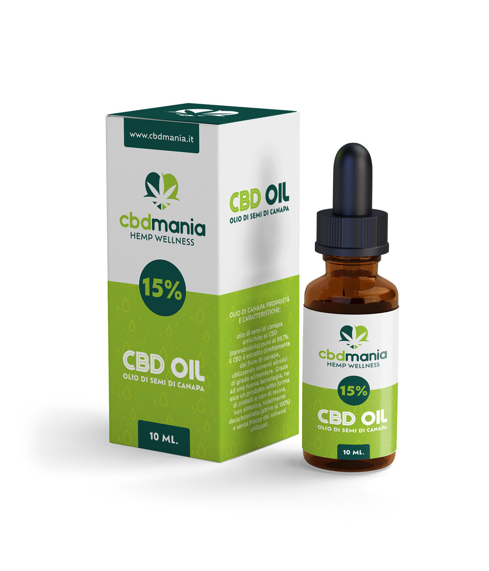 OLIO di semi di Canapa CBD 15 CBDMania.it